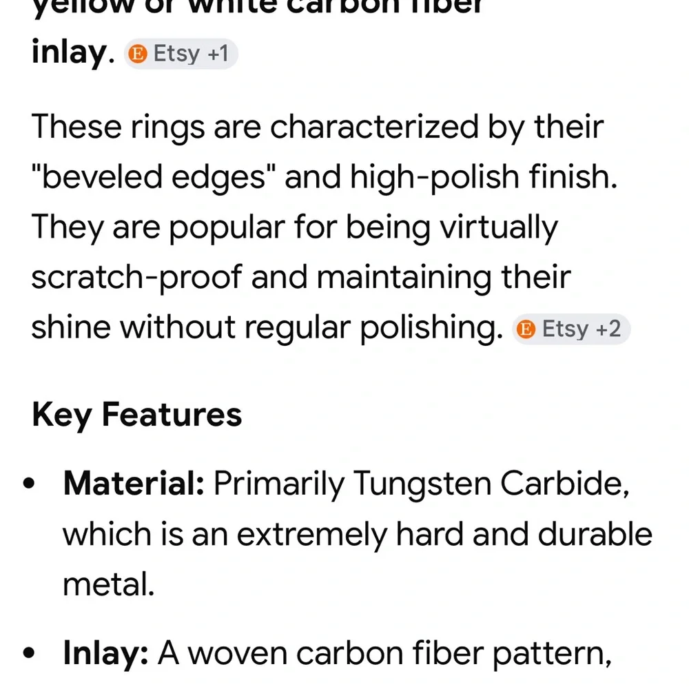 Men's Dadwani Tungsten Carbide Fiber Inlay Ring